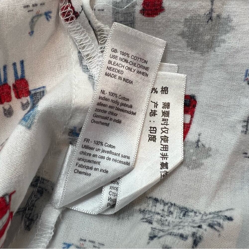 Monsoon Notting Hill W.11 London Printed Shirt White Long Sleeve button up - Picture 5 of 5